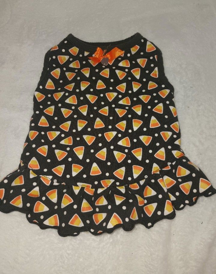 Simply Wag Candy Corn Size Small Dog Dress