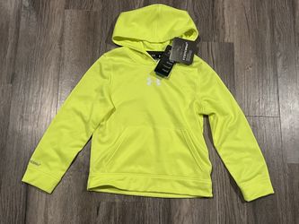 NEW WITH TAG - Boys Under Armour Storm Bright Neon Yellow Hoodie. Size Small.