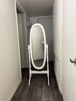 Wood Frame Standing Mirror