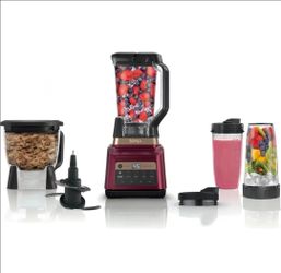 Ninja Professional Plus Kitchen System, 1400WP, Auto-iQ, Red, BN801RD1BRN
5 functions for smoothies, chopping & dough with Auto-iQ. 72-oz blender pitc