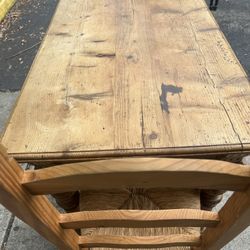 Table,antique  Two Chairs 