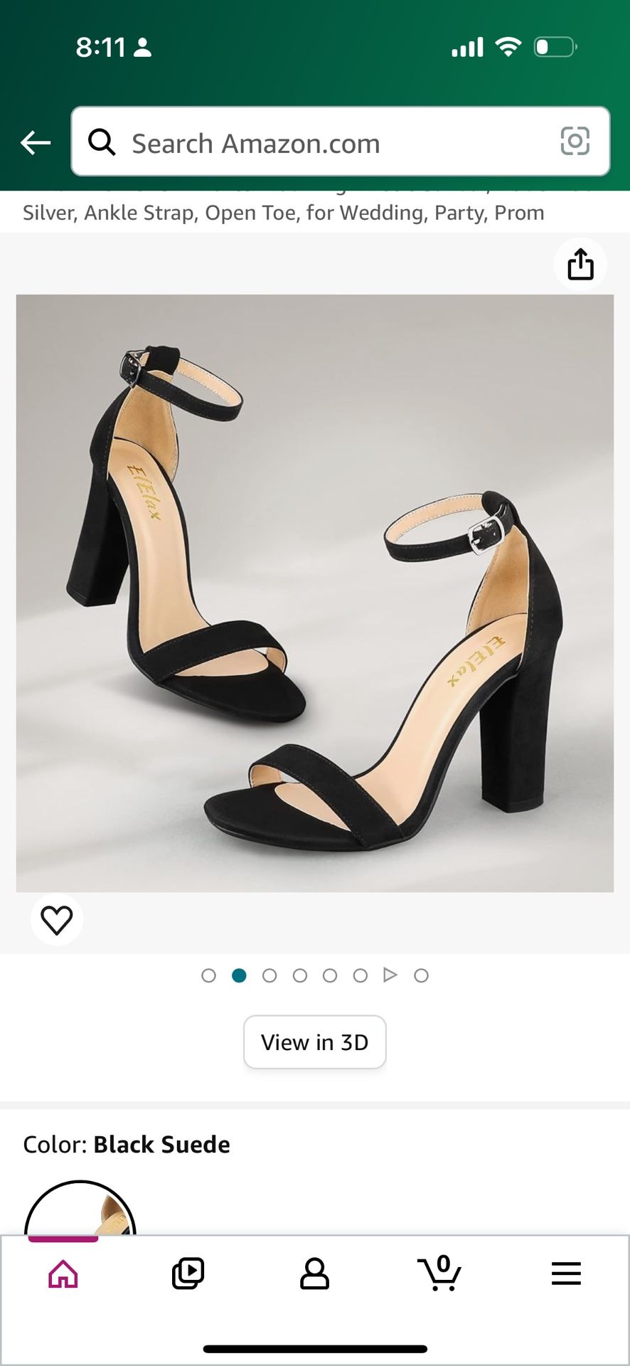 ElElax Women's 4 Inches Block High Heels Sandal, Nude Black Silver, Ankle Strap, Open Toe, for Wedding, Party, Prom