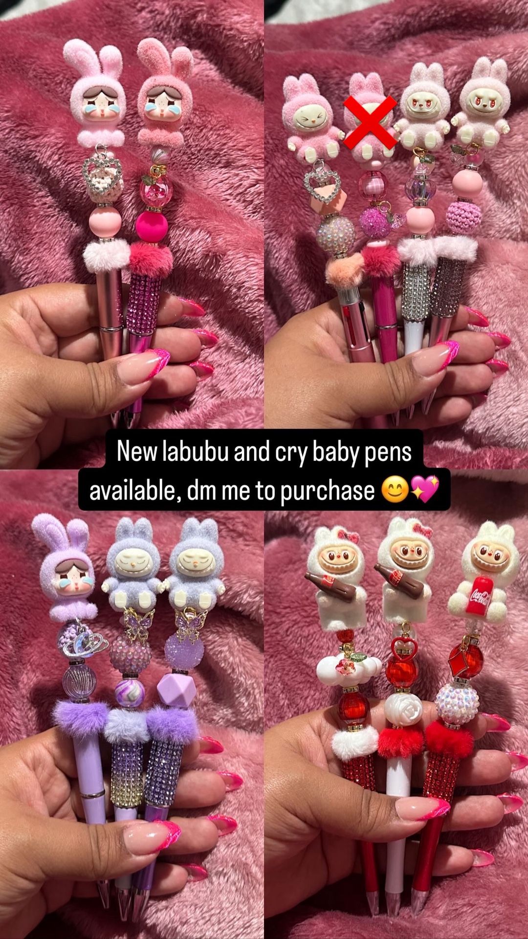 Labubu And Cry Baby Pens