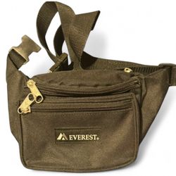 Everest Black Adjustable Fanny Pack
