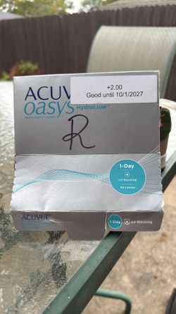 Acuvue Oasys hydraluxe. +2.00
