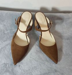 Nine West Dakka Pointy Toe Suede Pumps, Size 11, Color:Brown.