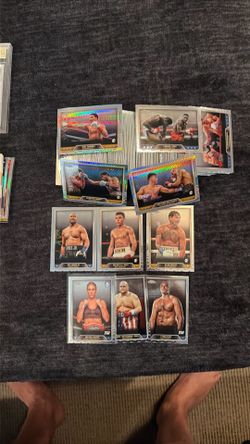 110 TOPPS CHROME BOXING CARDS JONES DE LA HOYA GARCIA FURY LEWIS BUTTERBEAN BAM ETC ONLY 25 DOLLARS