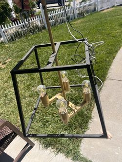 Square 4 Light Chandler Light