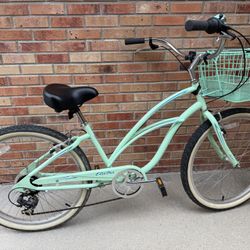 Bike - Beach Cruiser W/ Helmet + Pump