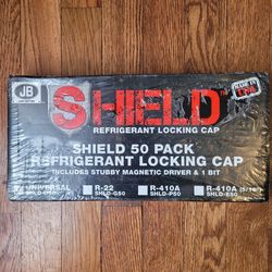 New Sealed JB SHIELD 50-Pack Refrigerant Locking Caps

#SHLD-U50