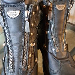 Milwaukee Motorcycle Men's Throttle Leather Boots 