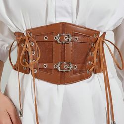 Punk Style Lace Up Wide Belt Goth Gothic Emo Alternative