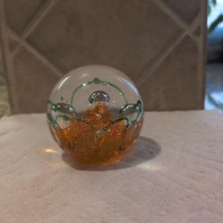 vintage Bavarian glass paperweight