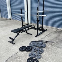 Marcy Half Rack Home Gym Set NICE