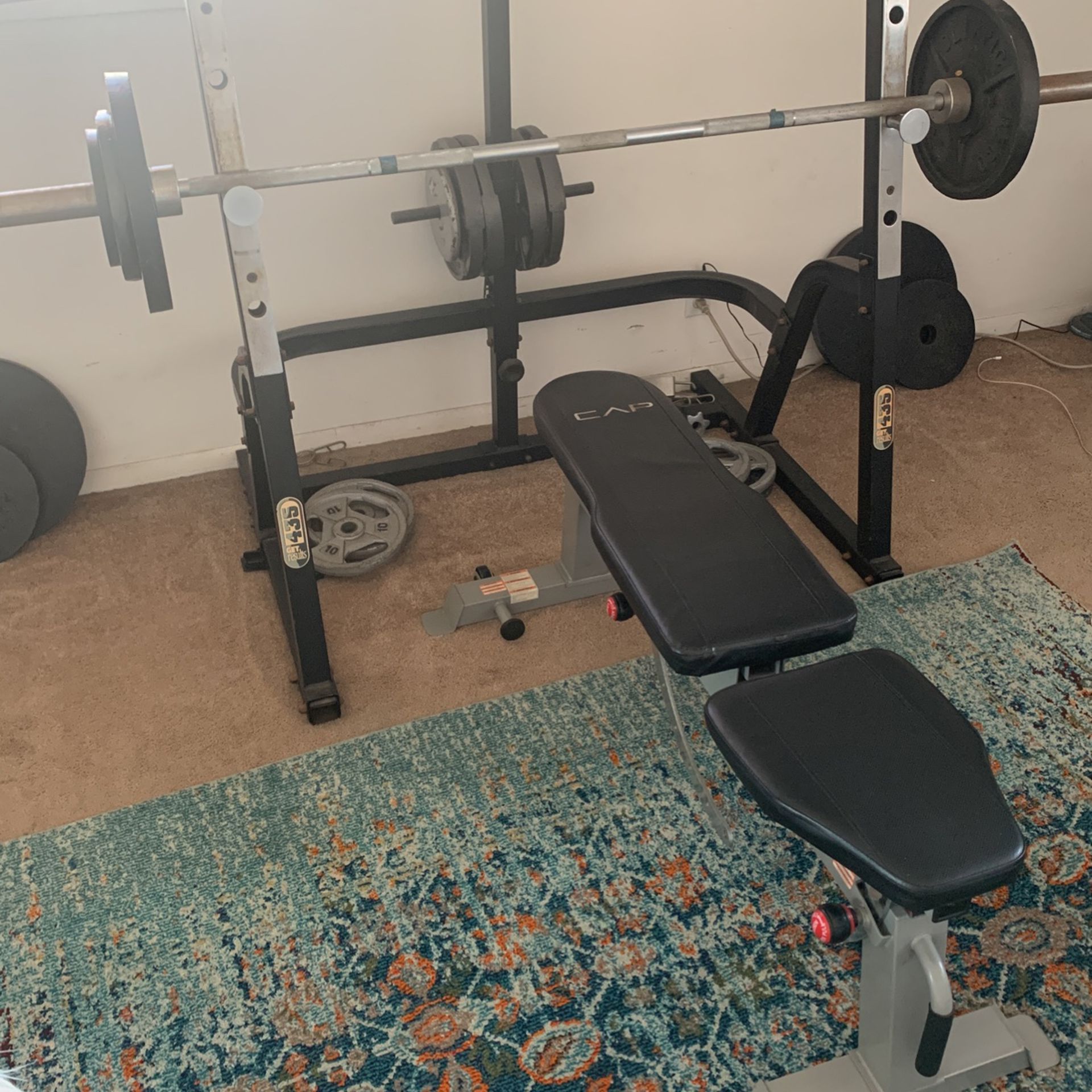 Weight Bench Squat Rack Sold together 