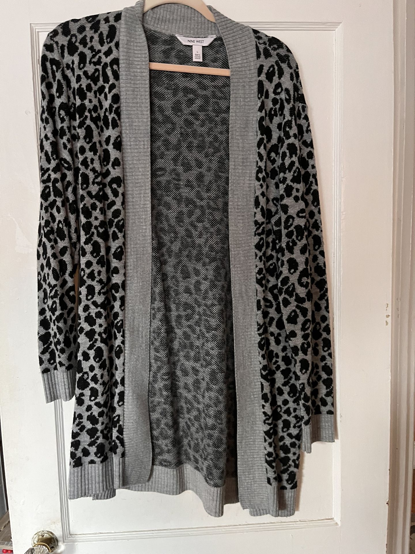 Animal Print Long Cardigan 