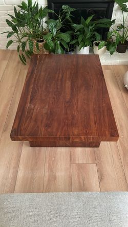 Real Hard Wood Modern Coffee Table