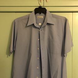 Pierre Cardin Short Sleeve Dress Shirt Size 16