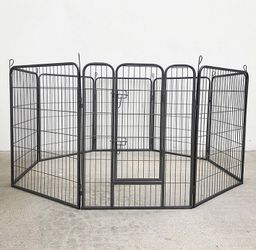 (Brand New) $115 Dog 8-Panel Playpen, Each Panel 40” Tall X 32” Wide Heavy Duty Pet Exercise Fence Crate Kennel Gate 