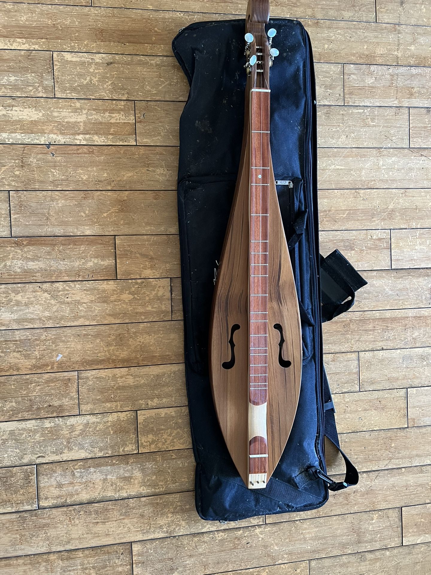 Wooden Lap Dulcimer With Case
