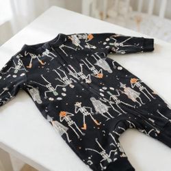 Halloween Dancing Skeleton Pajamas - Newborn