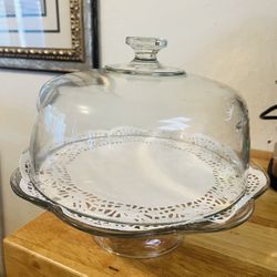 Cake Stand With Glass Lid