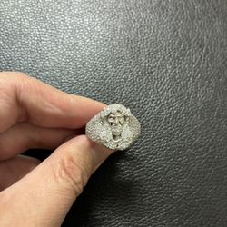 925 Sterling Silver Jesus Ring.