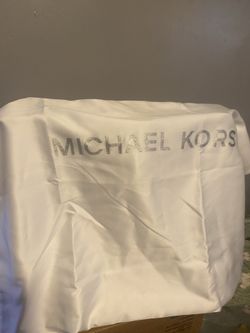 Michael Kors Black Leather Satchel Bag with Gold Lock Detail