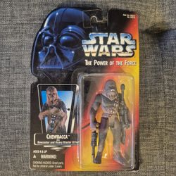 Star Wars Power of the Force Chewbacca with Bowcaster Orange Card