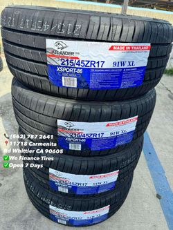 215/45/17 Atlander A/S New Set of Tires Installed and Balanced Set de Llantas Nuevas Instaladas y Balanceadas
