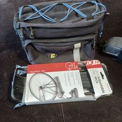 Brand New Rear Bike Rack With Saddlebag And Seat Bag