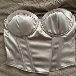 Satin Cropped Corset Top
