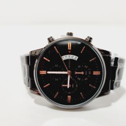 Fashion Mens Watches Luxury Stainless Steel Quartz Wrist Watch Men Business Calendar Watch Relogio Masculino
