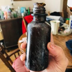 Antique Amber Glass Bottle