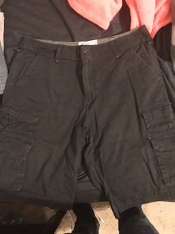 Black cargo shorts