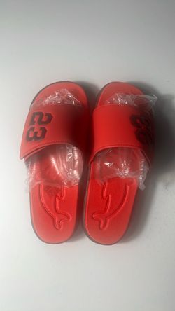 Red Slide Sandals with Number 23 Size 10 men NEW