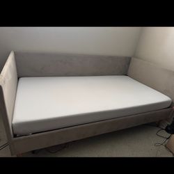 Daybed With Memory Foam Matress  - Wayfair Twin Velvet Daybed - Gray 