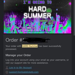 hard summer 2 day VIP