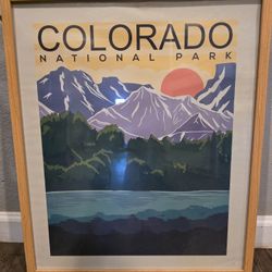 Colorado National Park Landscape Print – Wood Frame (23" x 30")