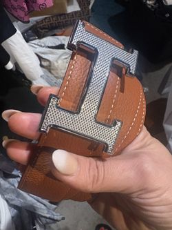 Hermes Reversible Belt New With H Silver Buckle 