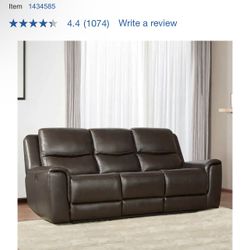 Leather Power Recliner Sofa
