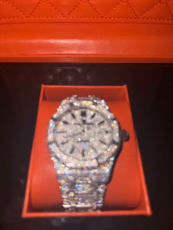 Iced Out Moissanite watch