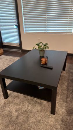 IKEA Espresso Coffee Table with Lower Shelf