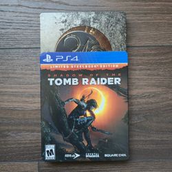 🏹 Shadow of the Tomb Raider SteelBook Case + 3 Game Art | PS4 Collectible Edition