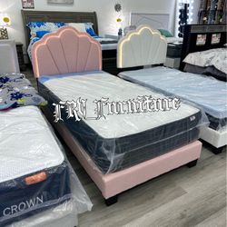New Twin Bed Frame with Matress 