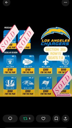 Chargers tickets