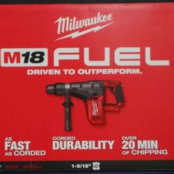 M18 FUEL 18V Lithium-lon Brushless Cordless 1-9/16 in. SDS- Max Rotary Hammer (Tool-Only)