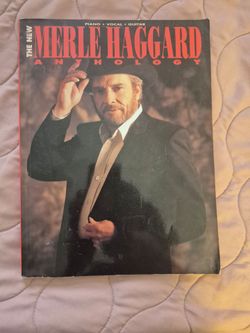 The New Merle Haggard Anthology Sheet Music Book and 2 George Strait music books