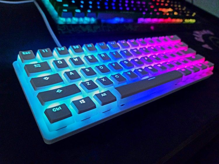 Razer Huntsman Mini Purple Switches W/ HyperX Pudding Keycaps