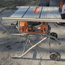 Ridgid 15 Amp 10 in. Portable Corded Pro Jobsite Table Saw with Stand 